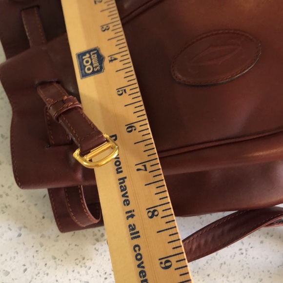 Vintage Cartier Leather draw string shoulder purse - Picture 7 of 16